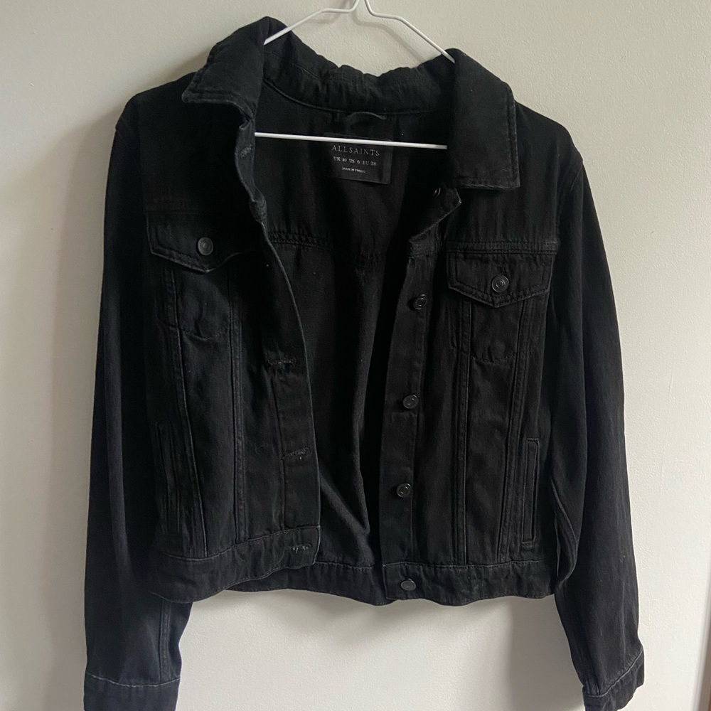All Saints Black Denim Jacket